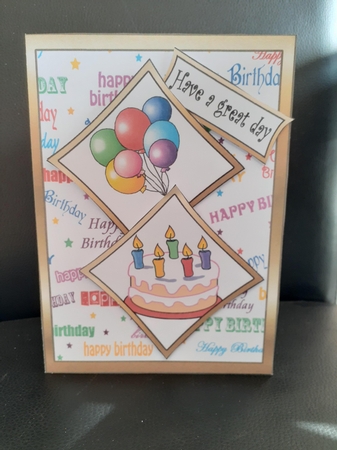 Two squares Birthday balloons by Jenny Caldwell