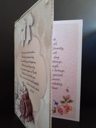 Ivory And Roses Friend Card Front by Jenny Caldwell