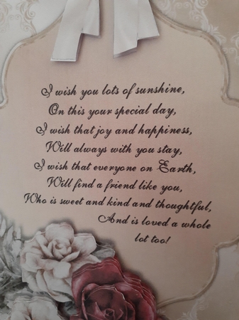 Ivory And Roses Friend Card Front by Jenny Caldwell