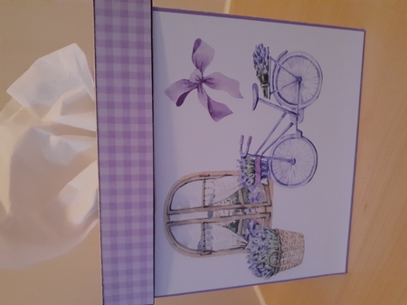 Tissue box cover Lavender by Jenny Caldwell