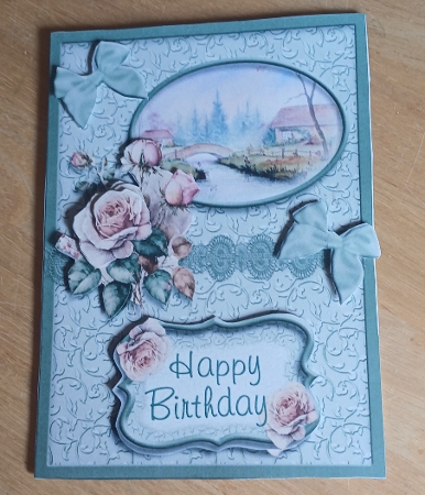 Dream Rose 5x7 Mothers Day or Birthday Card Topper by Jenny Caldwell