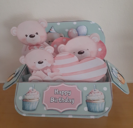 A Box Full of Teddy Bears -Pop Up Box by Jenny Caldwell