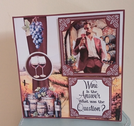 Male vineyard card front  by Jenny Caldwell