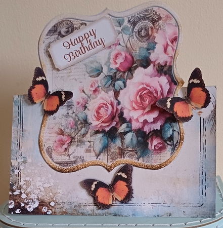 All Occasions Vintage Roses 7 x 7 Card Kit  by Jenny Caldwell