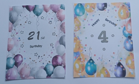 Rectangle Balloons Card Toppers by Jenny Caldwell