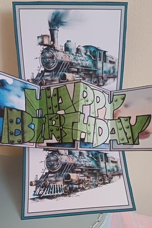 Twist & pop Steam engine by Jenny Caldwell