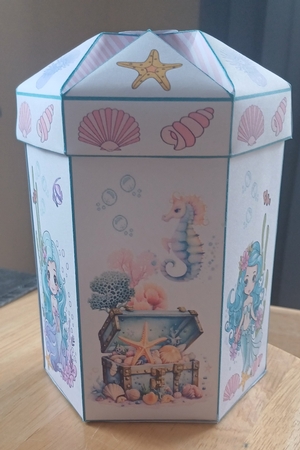 Fancy top box (tall) Mermaids by Jenny Caldwell