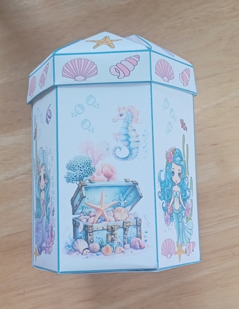 Fancy top box (tall) Mermaids by Jenny Caldwell