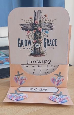 CHRISTIAN BIBLICAL INSPIRATION 2025 EASEL CALENDAR by Jenny Caldwell