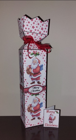 Cracker top Bottle box Santa by Jenny Caldwell