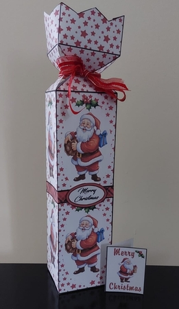 Cracker top Bottle box Santa by Jenny Caldwell