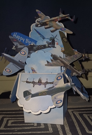 Pop Up Box Card AIRCRAFT Mini Kit by Jenny Caldwell