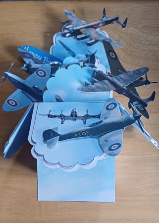 Pop Up Box Card AIRCRAFT Mini Kit by Jenny Caldwell