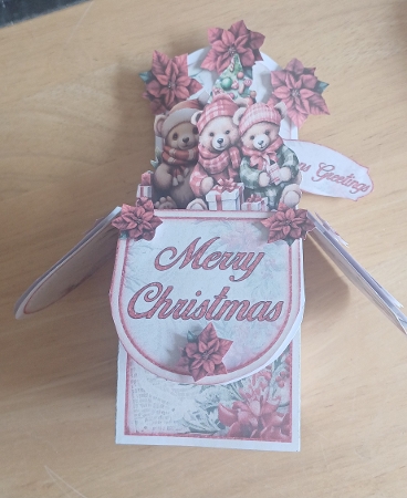 Christmas Bear Pop-Up Box Mini Kit 2 by Jenny Caldwell