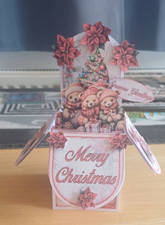 Christmas Bear Pop-Up Box Mini Kit 2 by Jenny Caldwell