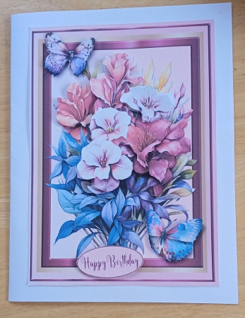 Gorgeous Blooms With Butterflies by Jenny Caldwell