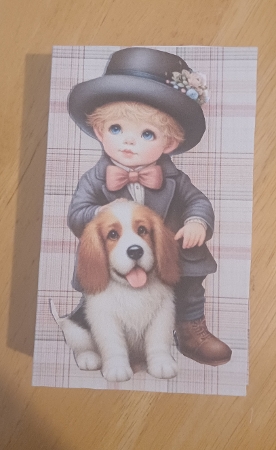 Vintage Boys Cuts Outs / Fussy Cuts by Jenny Caldwell