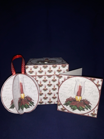 Christmas Candle 3D Bauble & Gift Box Kit by Jenny Caldwell