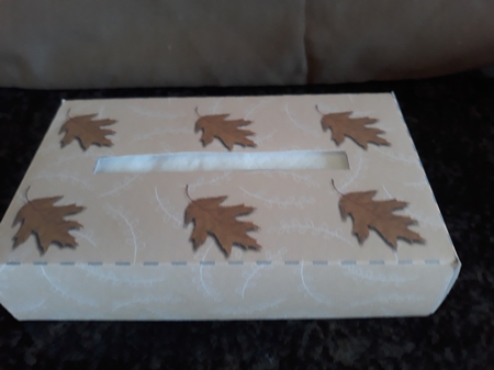 Autumn Leaf Pocket Tissue Box by Jenny Caldwell