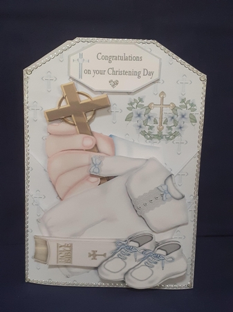 Baby Boy Christening Double Up Front Kit by Jenny Caldwell