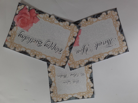 Mini Floral Toppers with Rose Set 3 by Jenny Caldwell