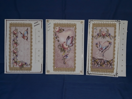 Butterfly Kisses Floral Panel Toppers #3 by Jenny Caldwell