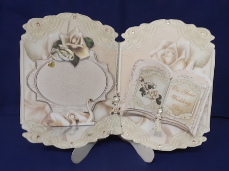 Vintage Swan Wedding Book Plate Card & Stand Mini Kit by Jenny Caldwell
