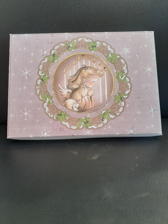 Pray Girl1 Christmas Ddoily 7x5in Presentation Box Mini Kit by Jenny Caldwell