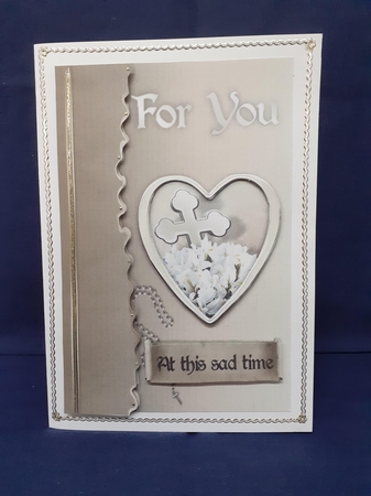 Cross in a Heart Easter/sympathy Card by Jenny Caldwell