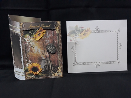 Autumn Tones Book Shaped Card Mini Kit Plus Envelope by Jenny Caldwell