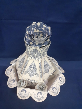 Shabby Chic Blooms & Foliage - Blue & Cream by Jenny Caldwell