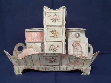 Shabby Chic French Vanity Set - Rustic Rose by Jenny Caldwell