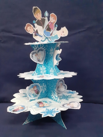 Snowflake Princess Party 3 Tier Cupcake Stand by Jenny Caldwell