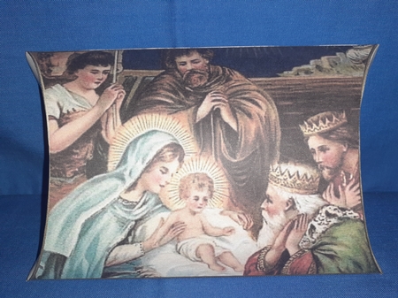 Nativity Christmas Pillow Box  by Jenny Caldwell