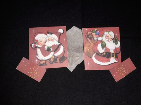 TEABAG TEA BAG WRAPPER, CHRISTMAS SANTA #8 by Jenny Caldwell