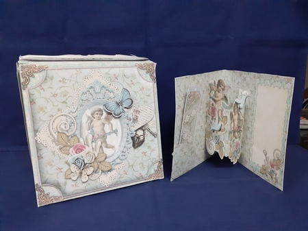 A Fine Romance 8X8 Ornate Keepsake Box, Popup Card, Bookmark & Hanging Heart Gift Kit by Jenny Caldwell