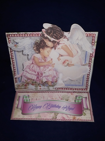 Angels Birthday Easel Card by Jenny Caldwell