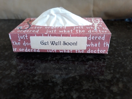 Road to Recovery Get Well Soon Personal Tissue Box Cover by Jenny Caldwell
