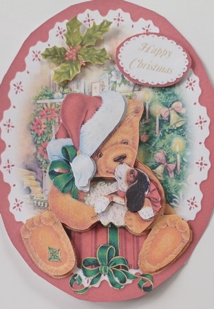 Vintage Christmas Teddy Toppers set of 5 A4 Sheets by Jenny Caldwell