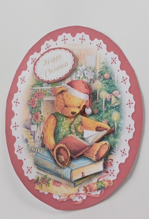 Vintage Christmas Teddy Toppers set of 5 A4 Sheets by Jenny Caldwell