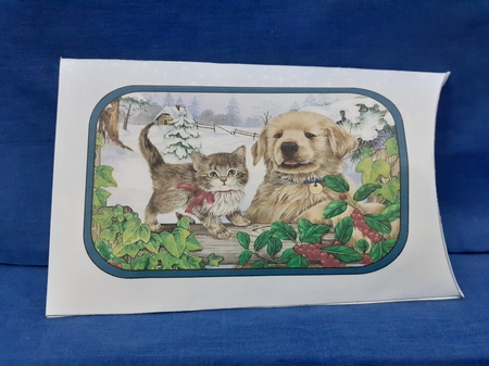 Christmas Pets  Pillow Box by Jenny Caldwell