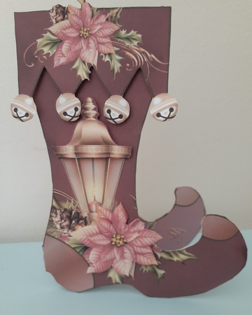 Christmas lantern Stocking kit and envelope by Jenny Caldwell