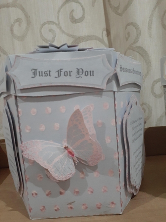 Rose Gold Foil and Grey Butterfly by Jenny Caldwell