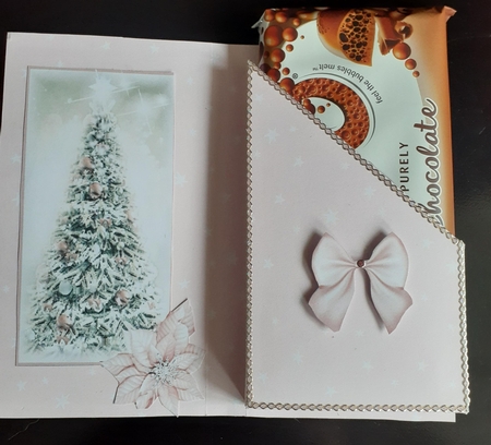 Christmas Chocolate Bar gift box card  - machine or handcut  by Jenny Caldwell