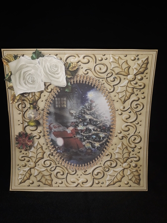 Embossed Holly - Father Christmas by Jenny Caldwell