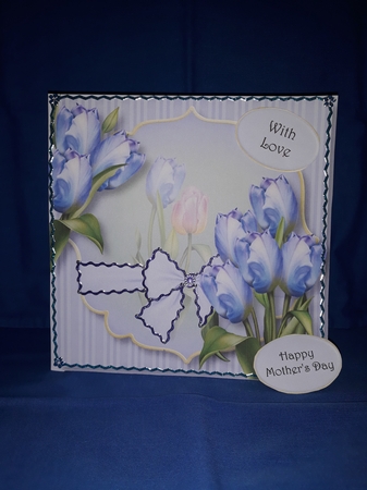 Blue Tulips Beauty 8x8 by Jenny Caldwell