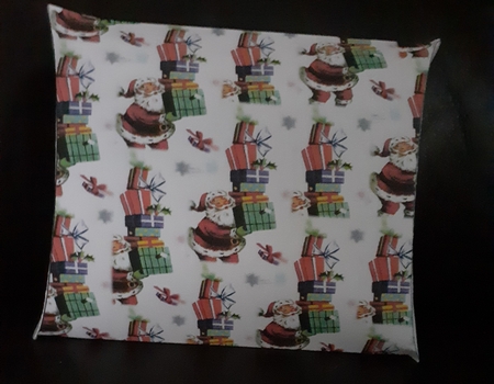 Vintage Santa With Presents 7x5 Pillow Box by Jenny Caldwell