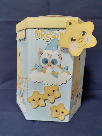 NEW BABY GIRL OR BOY - HEXAGONAL GIFT BOX - HB 106 by Jenny Caldwell