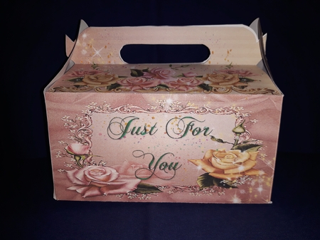 JUST FOR YOU  - GABLE TOP BOX WEDDING ANNIVERSARY BIRTHDAY SHOWER MOTHERS DAY by Jenny Caldwell