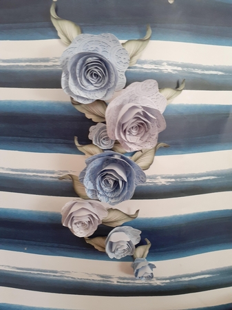  Muted Pastels-Lace Spiral Roses by Jenny Caldwell